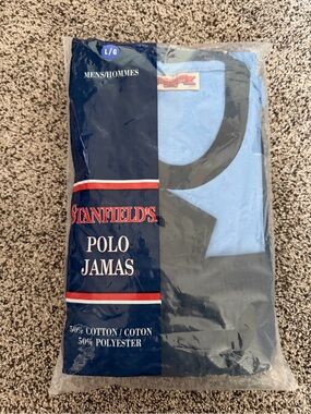 Vintage Polo Pajama Set Stanfield’s XL Made in Canada Deadstock Sealed